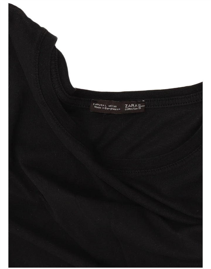Tricou pentru femei Zara UK 16 Large Negru