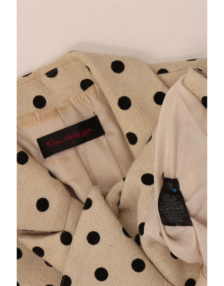 Jachetă pentru femei Miss Selfridge Crop 1 Button Blazer UK 12 Medium Bej