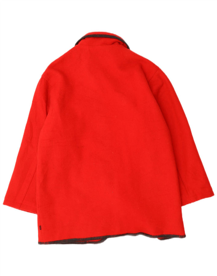 Palton supradimensionat pentru femei Woolrich UK 14 Lână roșie medie