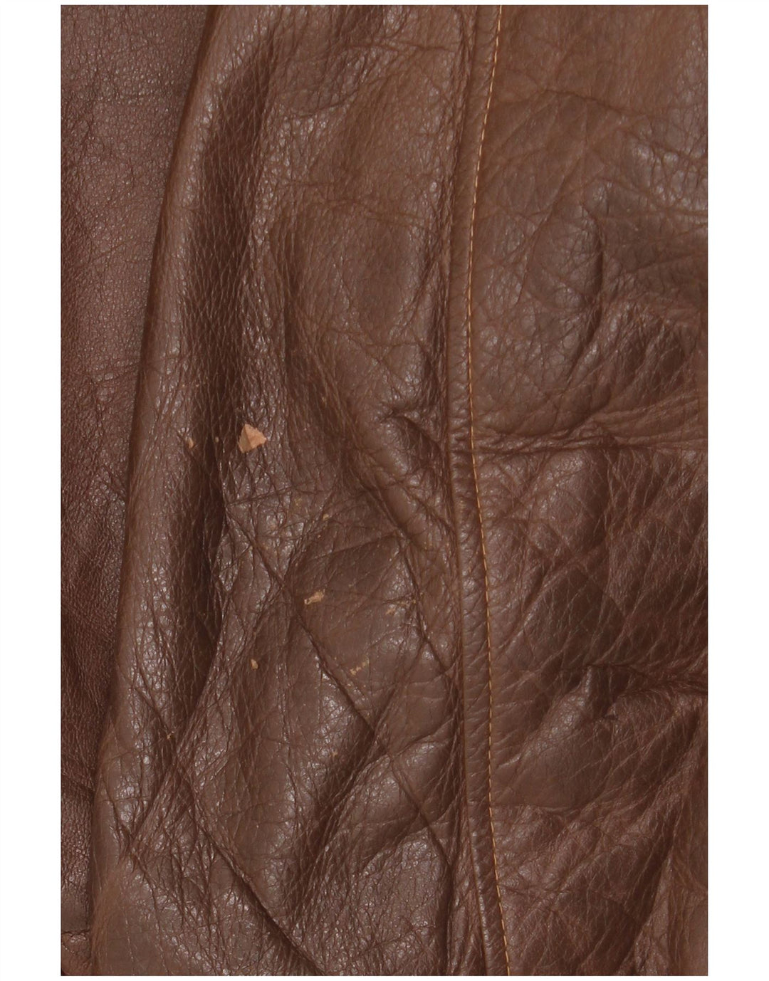 Jachetă de piele vintage pentru bărbați UK 44 2XL piele maro