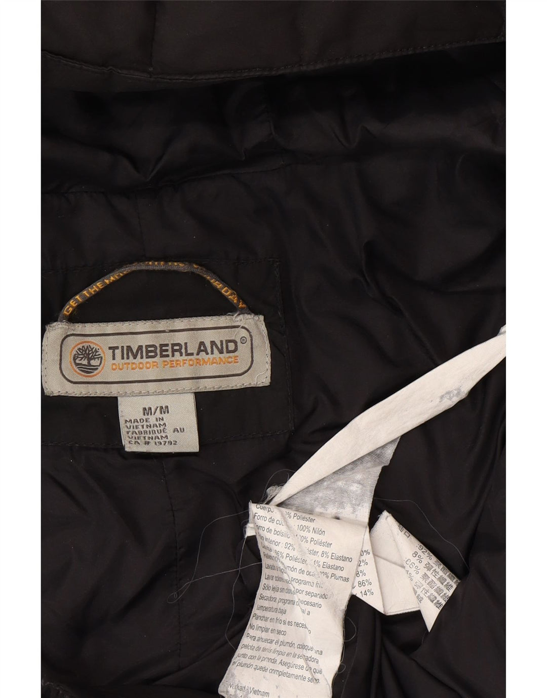 Palton căptușit cu glugă pentru femei Timberland UK 14 Poliester mediu negru