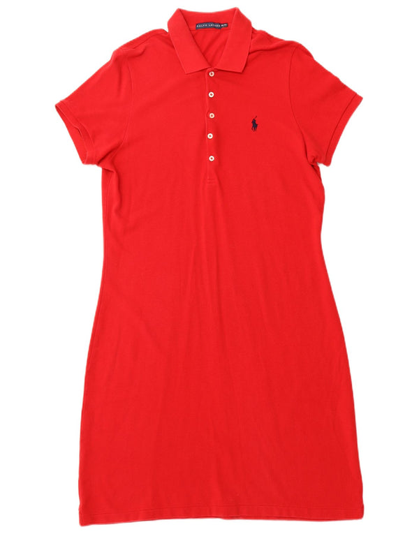RALPH LAUREN Womens Polo Dress UK 18 XL Red