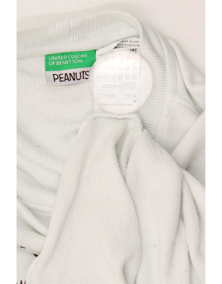 Pulover pentru bărbați Benetton Peanuts Graphic Pulover Medium White Colorblock