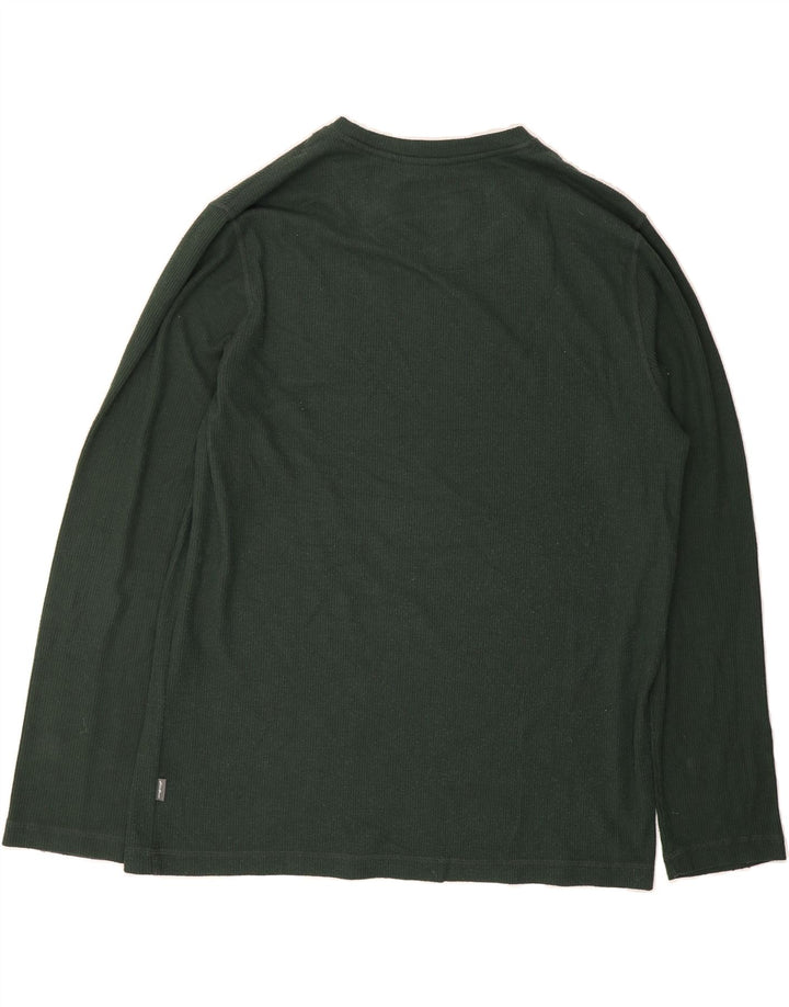 EDDIE BAUER Mens Top Long Sleeve Large Green Polyester Vintage Eddie Bauer and Second-Hand Eddie Bauer from Messina Hembry 
