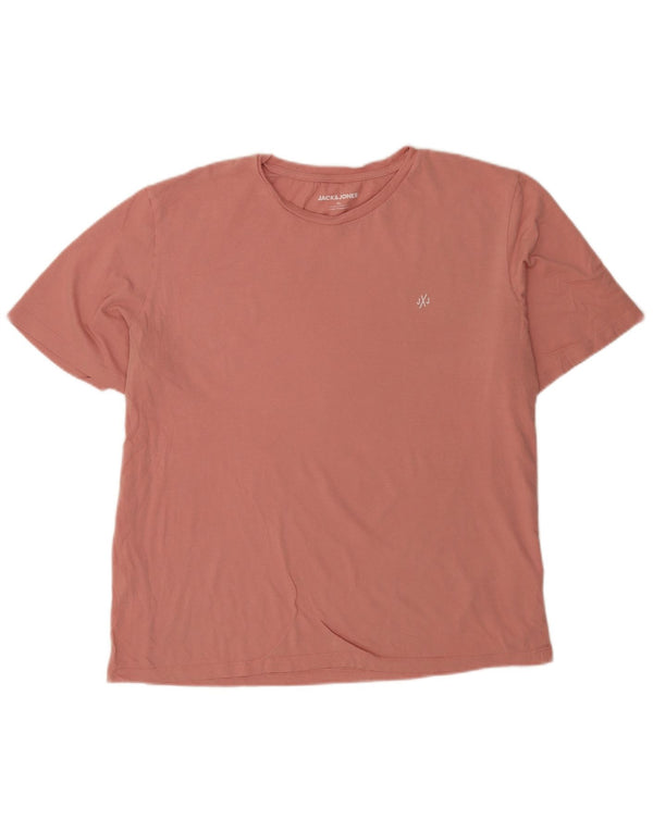 Tricou Jack & Jones pentru bărbați Top 2XL bumbac roz