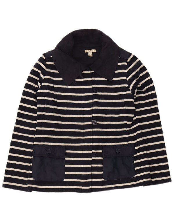 Jachetă polară pentru femei Nautica UK 18 XL bleumarin poliester cu dungi Nautical