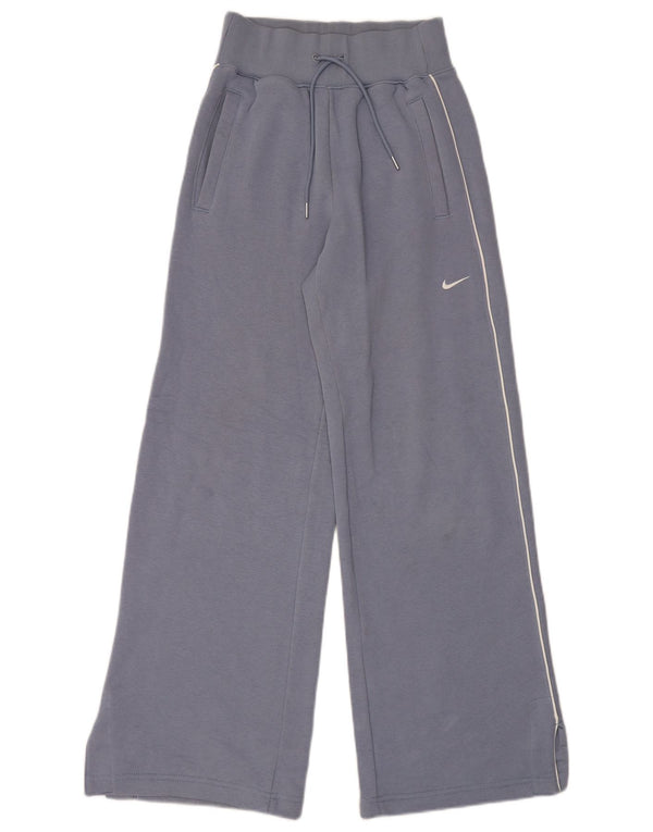 Pantaloni de trening Nike pentru femei cu picioare largi UK 4 XS Bumbac albastru