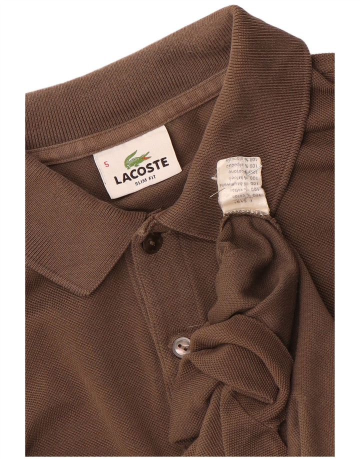 Tricou polo pentru bărbați Lacoste Slim Fit Mărimea 5, bumbac maro mare