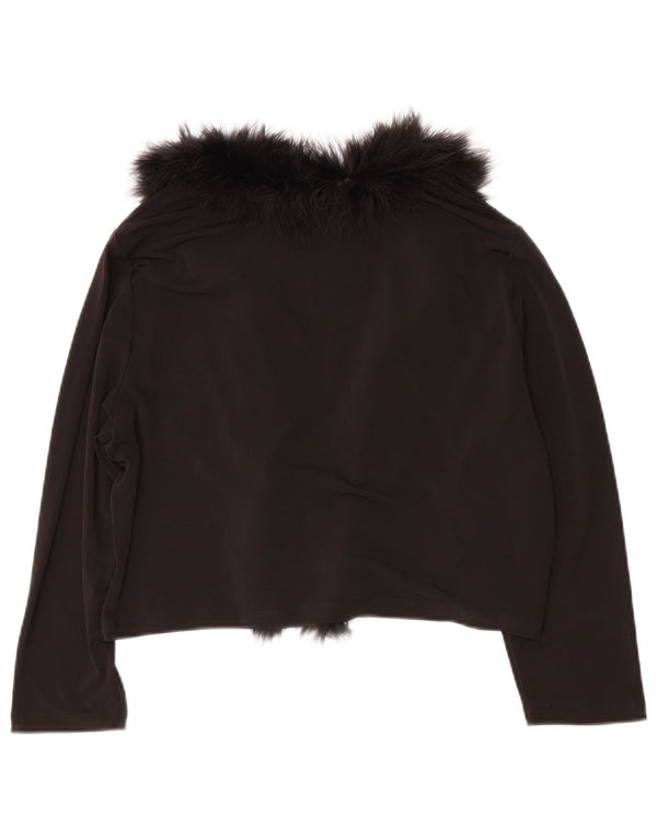 Top bolero pentru femei CALVIN KLEIN mâneci 3/4 UK 14 Poliester negru mare