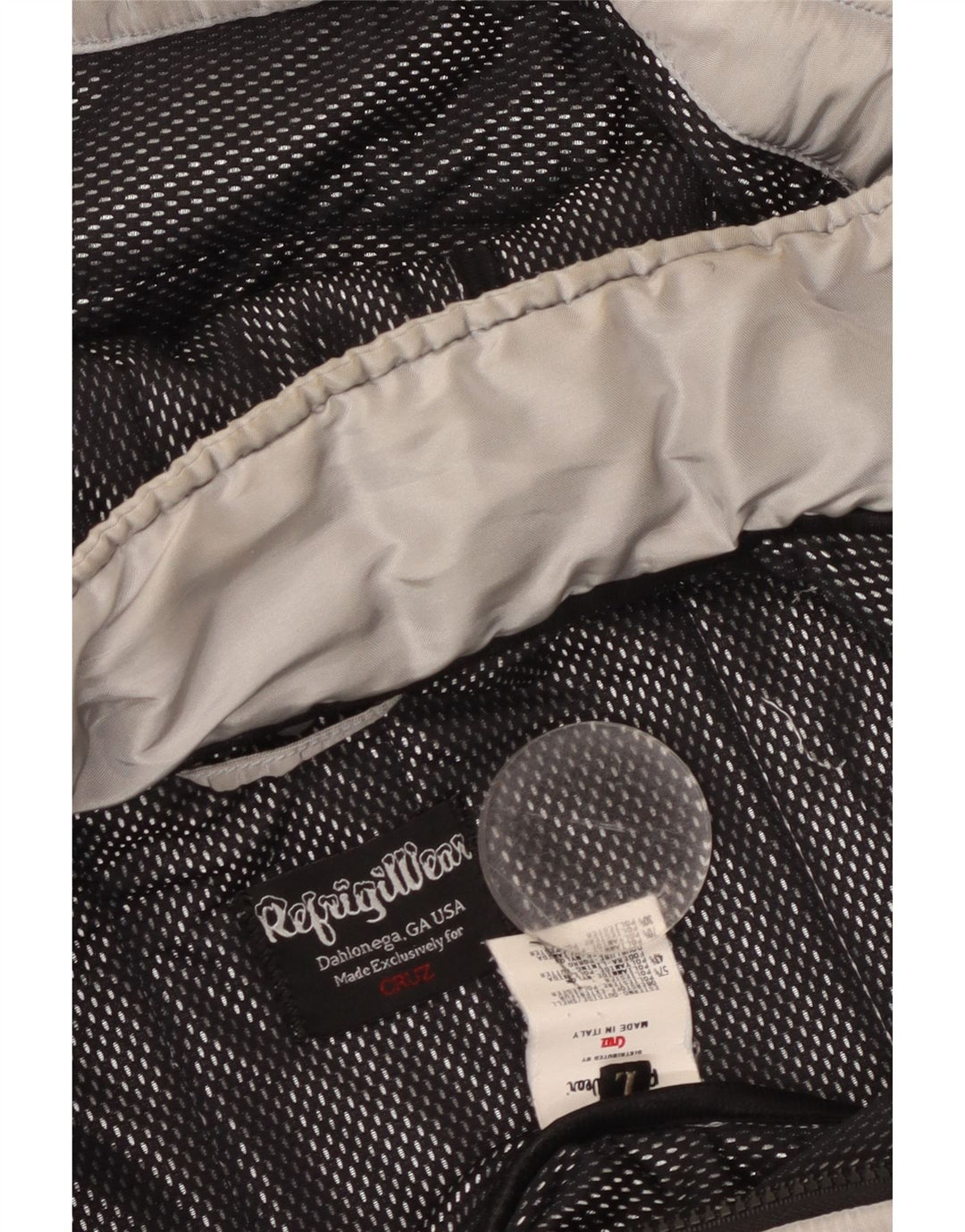 REFRIGWEAR Bomber Cruz cu glugă pentru femei UK 14 Poliester argintiu mare