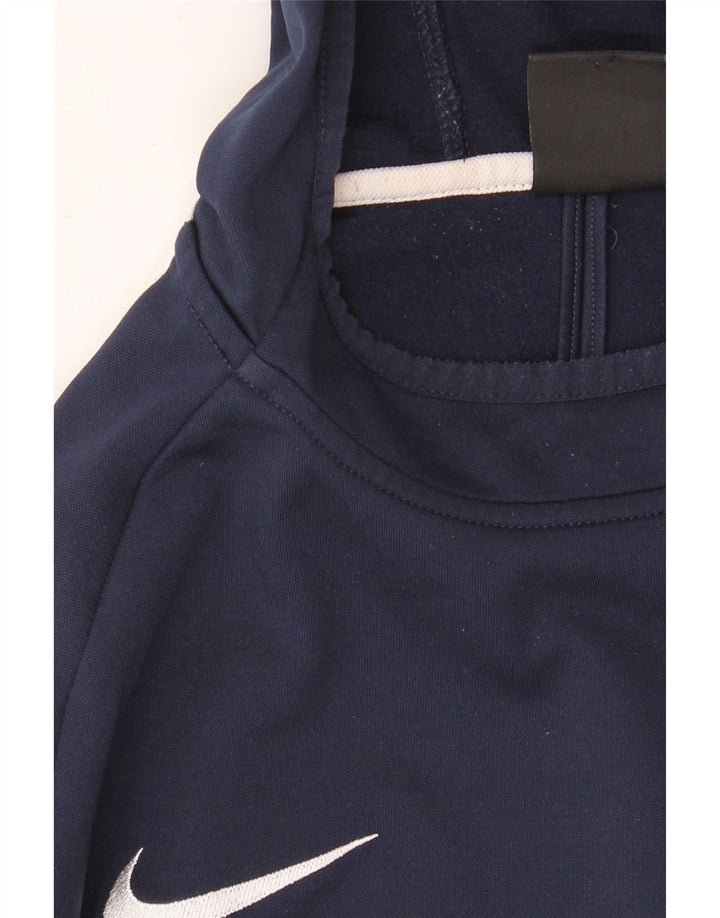 Pulover Nike Dri Fit pentru bărbați cu glugă, mic, albastru, poliester color