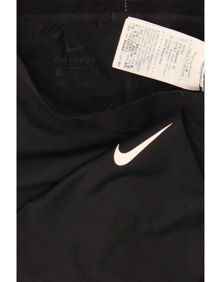 Leggings Nike Dri Fit Graphic pentru femei UK 12 Poliester mediu negru