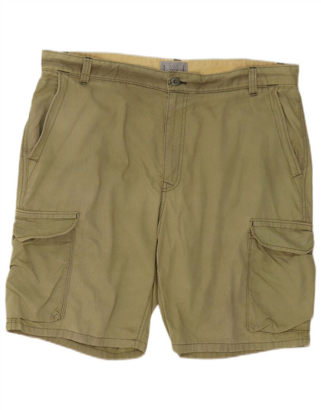 Pantaloni scurți pentru bărbați Marks & Spencer Regular Cargo W38 XL Kaki Bumbac