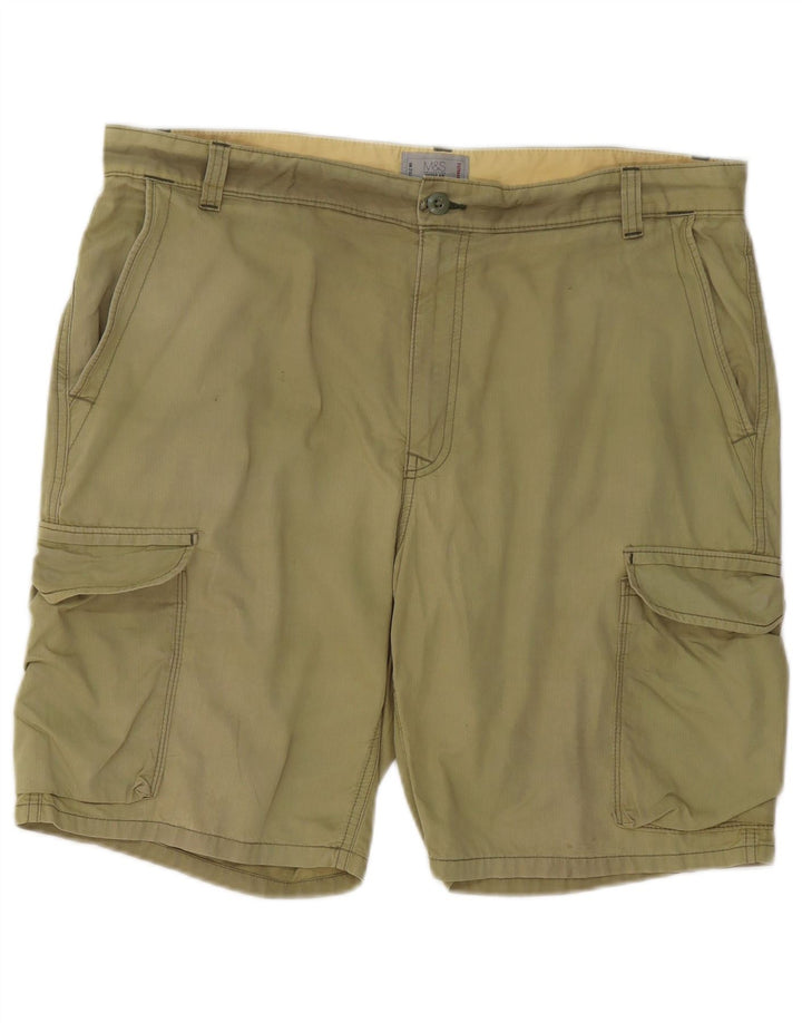 Pantaloni scurți pentru bărbați Marks & Spencer Regular Cargo W38 XL Kaki Bumbac