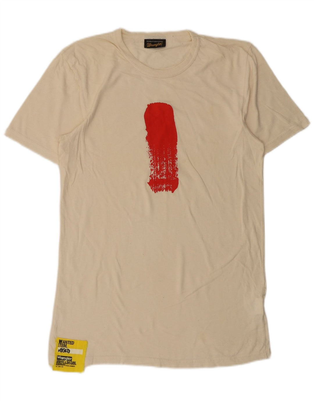 Tricou grafic pentru bărbați Wrangler Top mare din bumbac alb