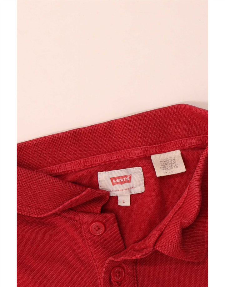 Tricou polo pentru bărbați Levi's, bumbac roșu mare