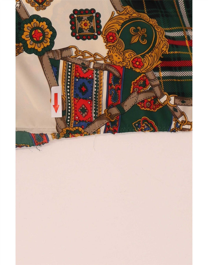 Bluză cu cămașă pulover vintage pentru femei UK 16 mare, multicoloră, florală