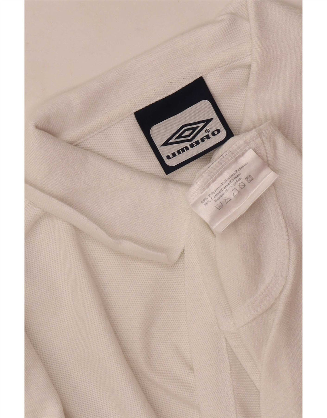 Tricou polo Umbro pentru bărbați, mare, alb, poliester sport