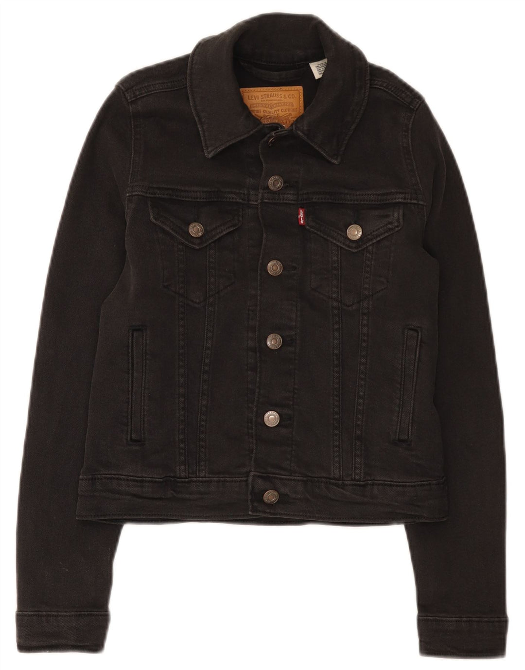 Jachetă Levi's Crop Denim UK 2 2XS Bumbac negru