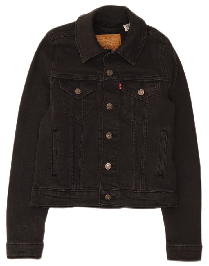 Jachetă Levi's Crop Denim UK 2 2XS Bumbac negru