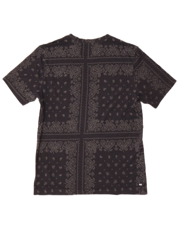 Nike Mens Dri Fit Graphic T-Shirt Top Small Black Paisley Cotton