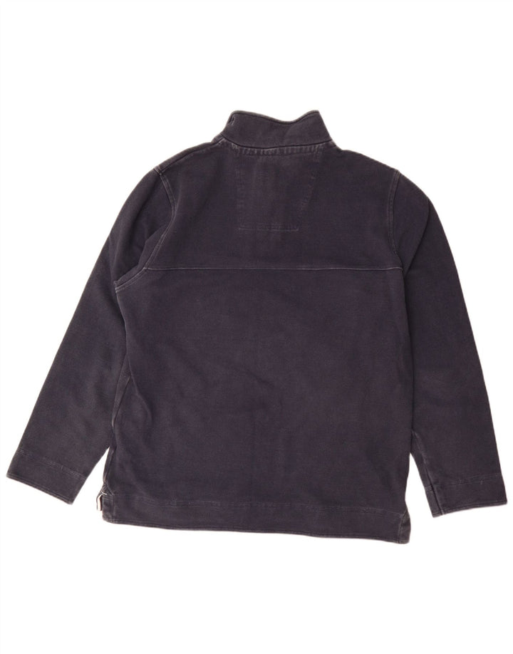 Crew Clothing Hanorac pentru bărbați, cu fermoar, cu gât, pulover, mediu, bleumarin, bumbac