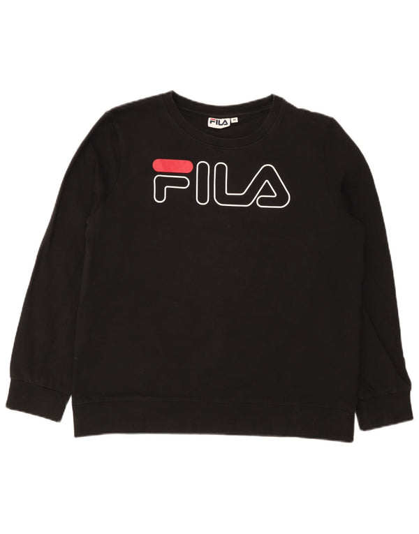 Pulover cu grafic pentru femei Fila UK 14 Medium Negru