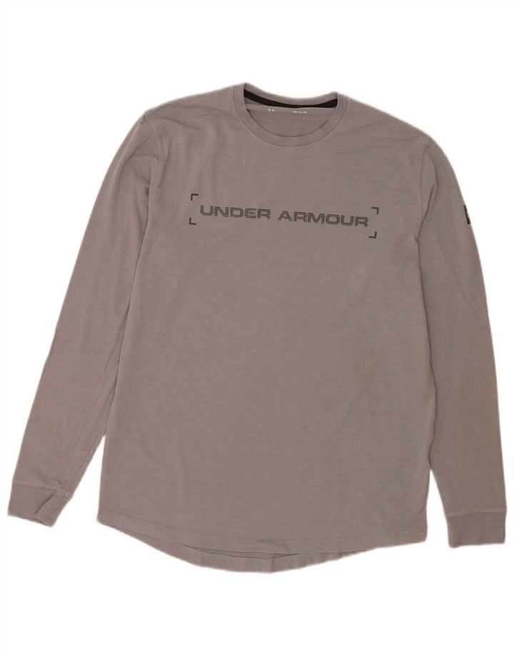 Top grafic pentru bărbați Under Armour cu mânecă lungă, gri mediu