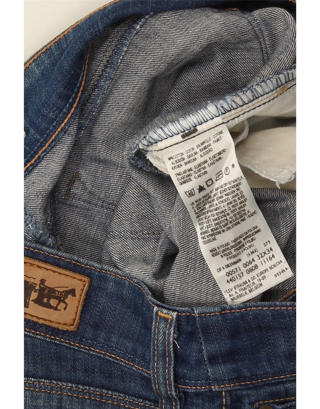 Blugi Levi's 571 Slim pentru femei W32 L34 Bumbac albastru