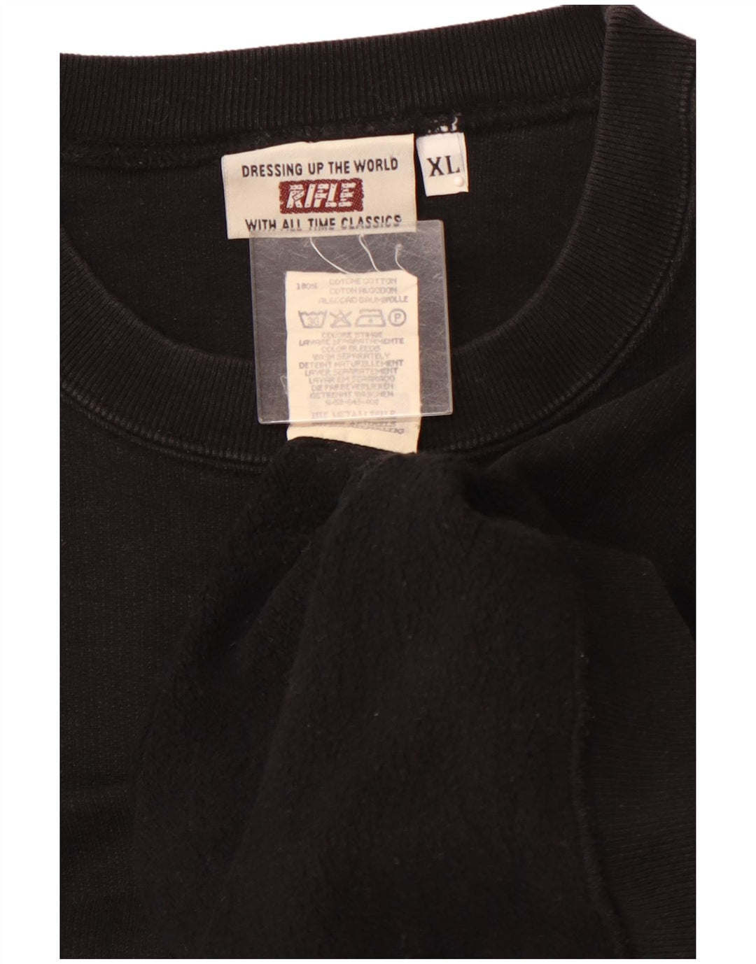 RIFLE Hanorac pentru bărbați Jumper XL Bumbac negru