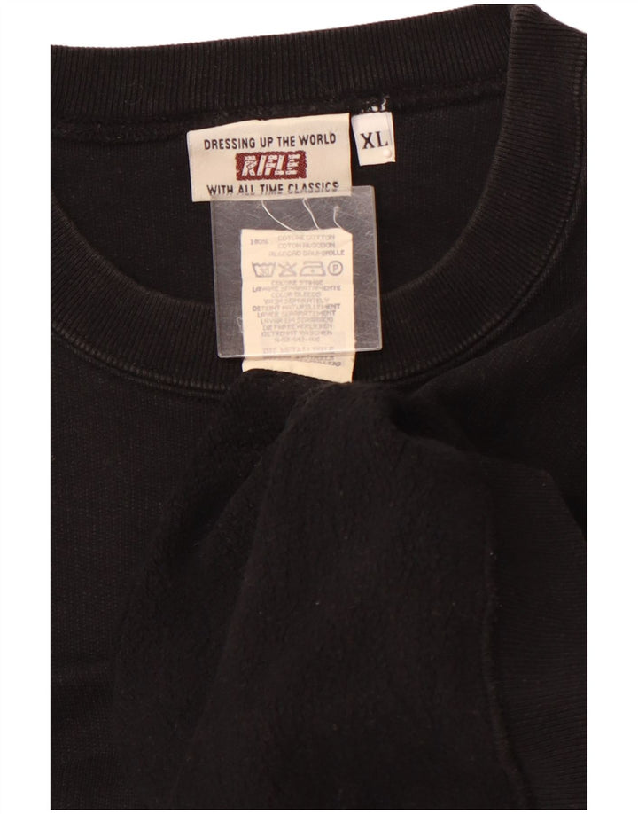 RIFLE Hanorac pentru bărbați Jumper XL Bumbac negru