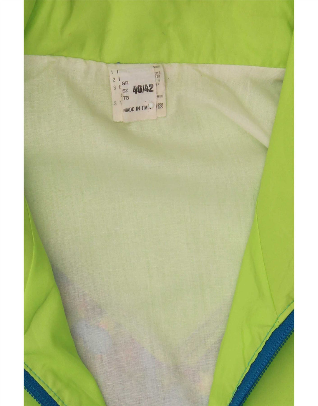 Jachetă de ploaie vintage pentru femei cu model abstract IT 40/42 albastru mediu