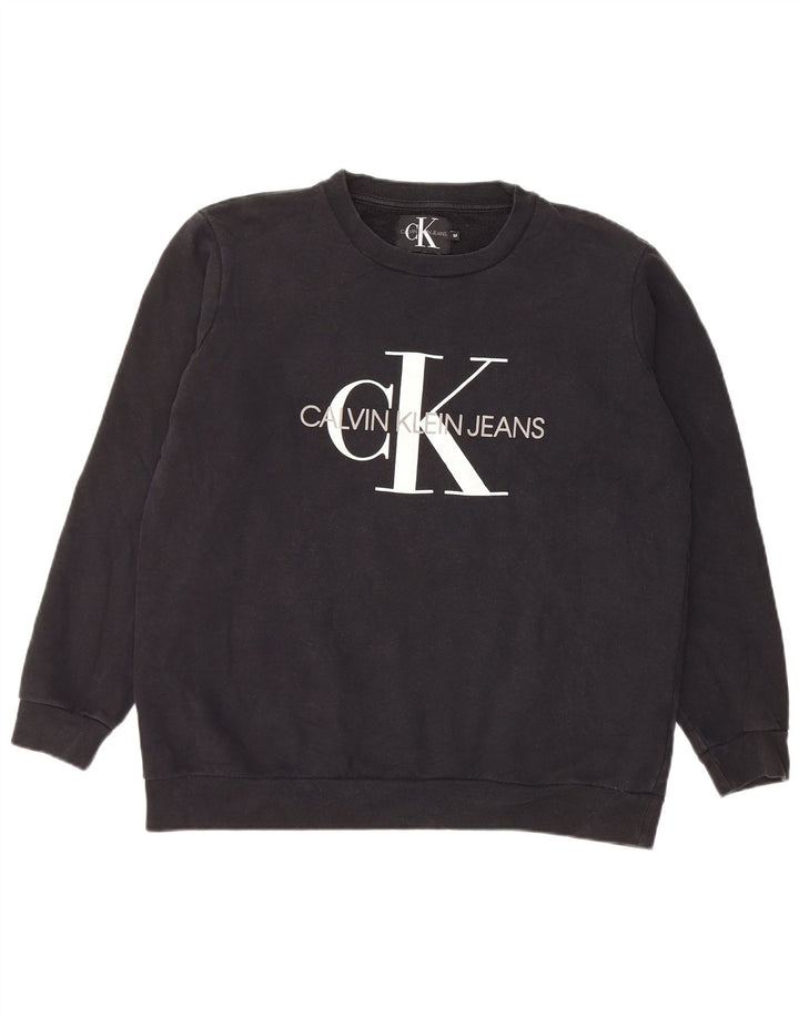 Hanorac grafic pentru bărbați Calvin Klein Jeans Jumper Bumbac mediu negru