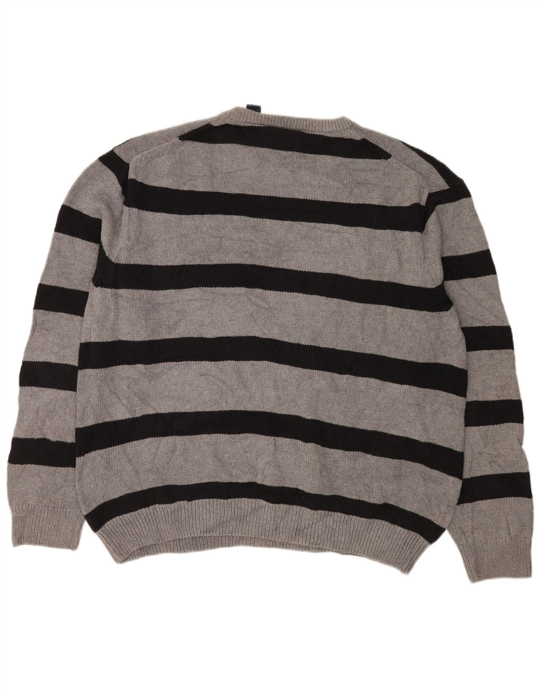 Pulover Chaps pentru bărbați, cu gât roșu, 2XL, bumbac cu dungi gri