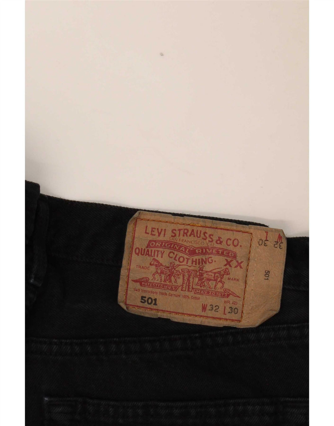 Blugi drepti pentru femei Levi's 501 W32 L30 bumbac negru