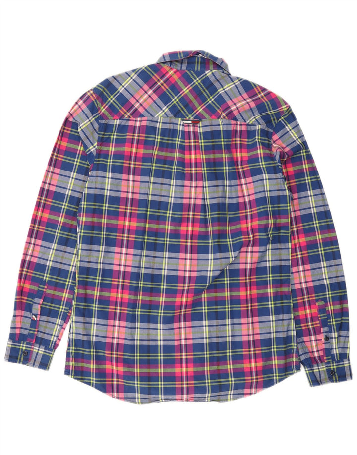 Cămașă pentru bărbați Tommy Hilfiger, cu formă regulată, din bumbac cu carouri, albastru bleumarin mediu