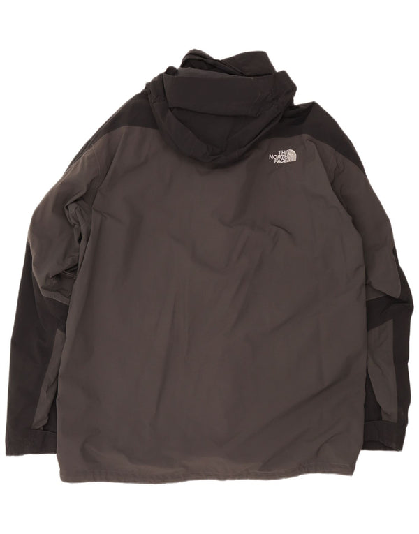 Jachetă de ploaie cu glugă The North Face pentru bărbați UK 44 2XL Gri poliester color bloc