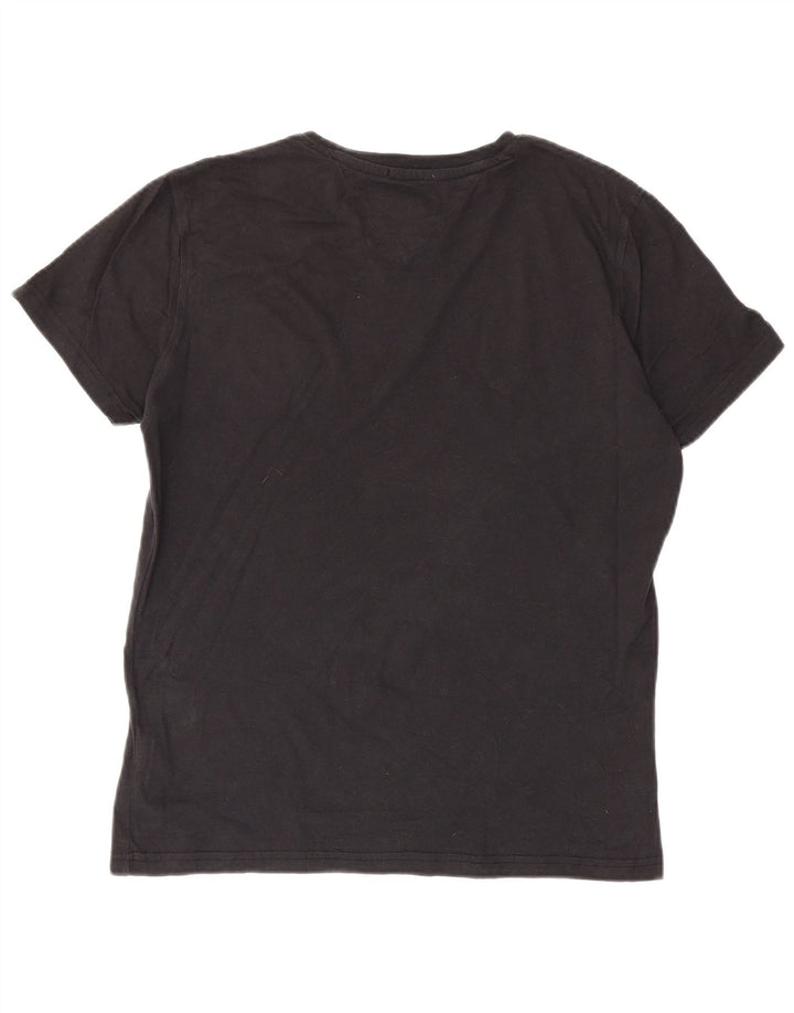 Tricou pentru bărbați Tommy Hilfiger Top mediu negru bumbac