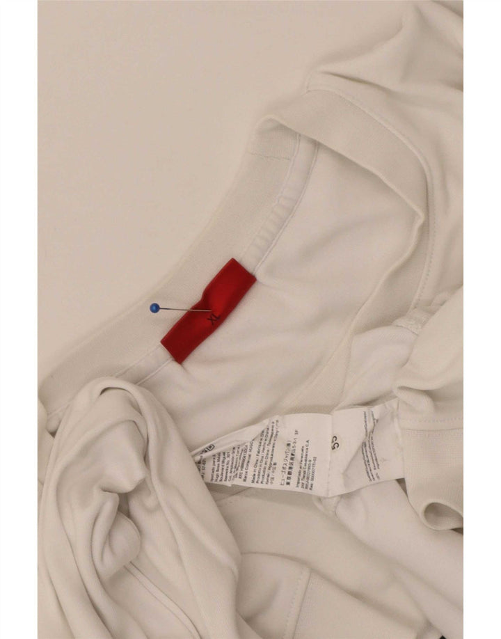 Hanorac grafic pentru bărbați Hugo Boss Pulover XL bumbac alb