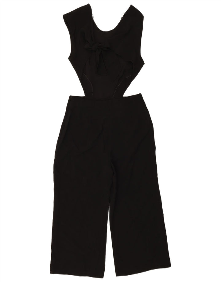 ZARA Womens Sleeveless Playsuit UK 12 Medium Black Polyester