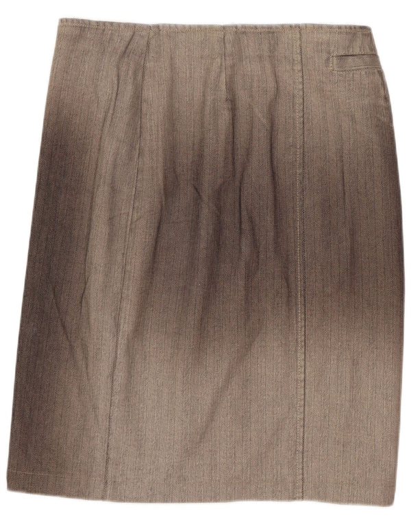 Sportmax Womens Abstract Pattern Pencil Skirt UK 10 Small W28 Grey