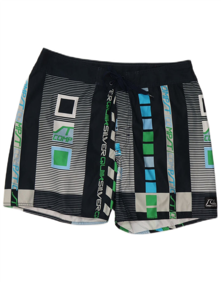 Pantaloni scurți de înot grafic Quiksilver pentru bărbați, mari, multicolori, geometrici