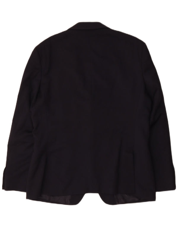 Jachetă pentru bărbați Ted Baker, slim fit, cu 2 nasturi, Marea Britanie 44 2XL Lână bleumarin
