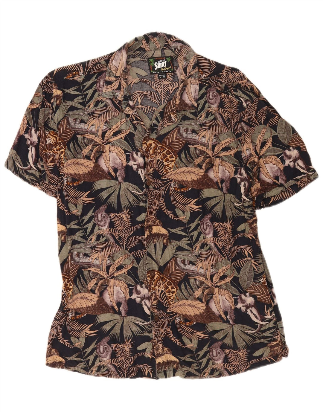 Cămașă cu mânecă scurtă pentru bărbați Pull & Bear, vâscoză florală, multicoloră