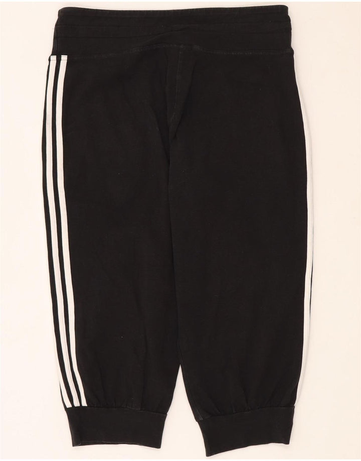 Pantaloni de trening Capri pentru femei ADIDAS Joggeri UK 16 Bumbac negru mare