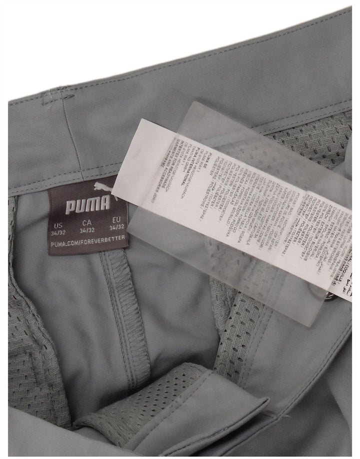 Pantaloni chino slim pentru bărbați Puma W34 L32 poliester gri