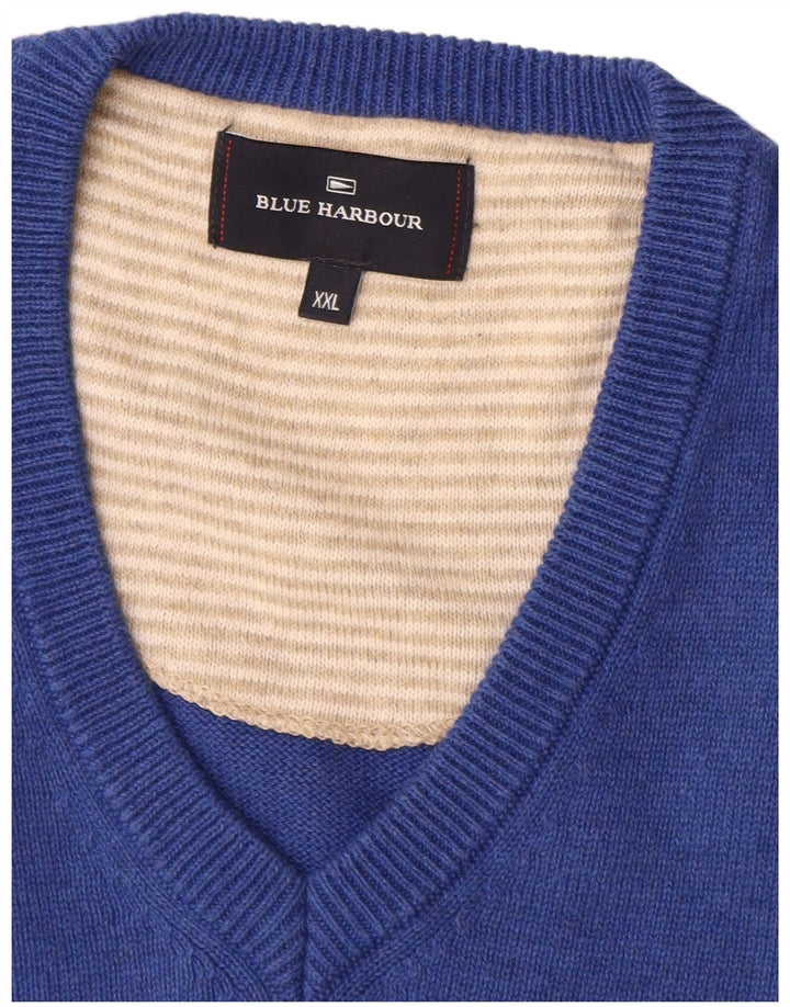 Bluză pentru bărbați Marks & Spencer Blue Harbour Vest, 2XL, bumbac albastru