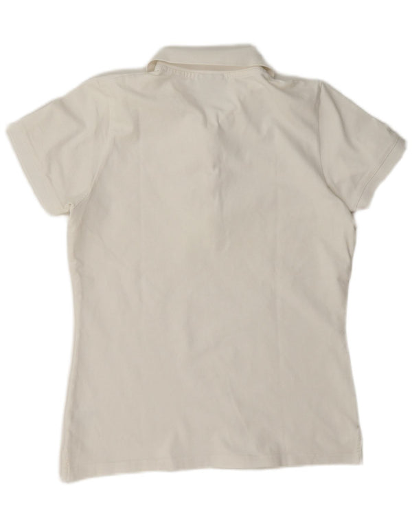 Tricou polo Conte of Florence pentru femei, cu croiala normală, UK 14, bumbac alb mediu