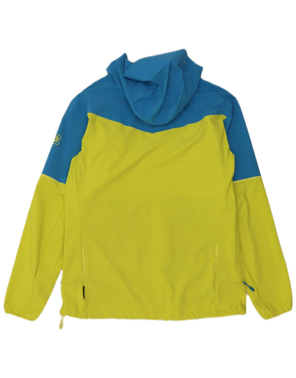 Jack Wolfskin Jachetă de ploaie cu glugă pentru bărbați UK 42, mare, galbenă