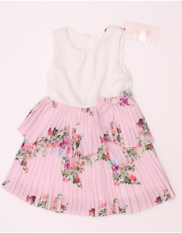 Rochie Ted Baker pentru fetițe, fără mâneci, cu etaje, 12-18 luni, roz cu flori